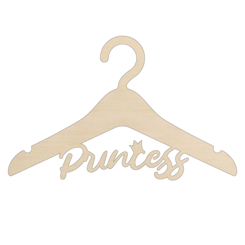 Otroški leseni obešalnik z napisom Princess 33cm