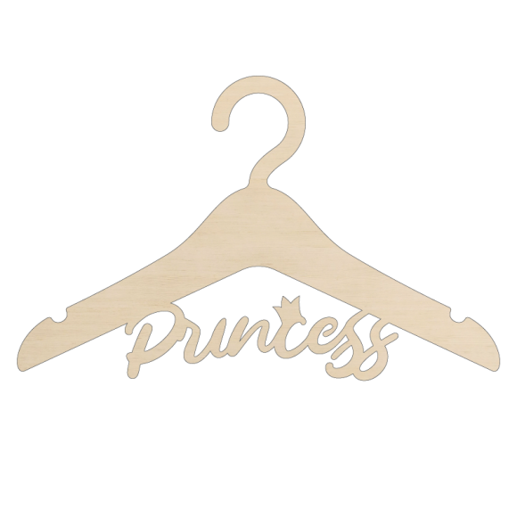 Otroški leseni obešalnik z napisom Princess 33cm