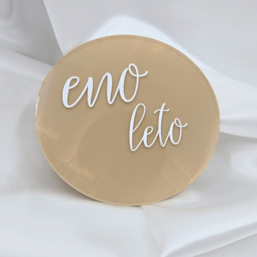 Set akrilnih mesečnih ploščic mejnikov, krogi (K2)