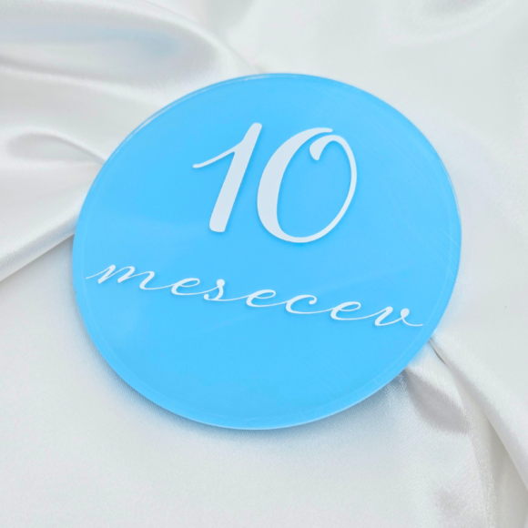 Set akrilnih mesečnih ploščic mejnikov, krogi (K3)