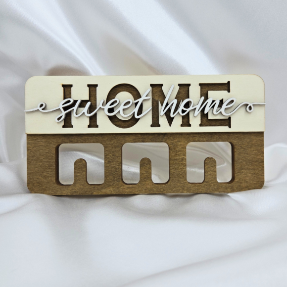 Lesen obešalnik za ključe z napisom Home Sweet Home
