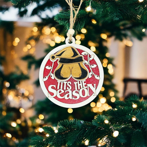 Lesen božični okrasek Tits the season