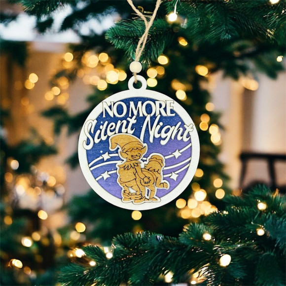 Lesen božični okrasek No more silent night