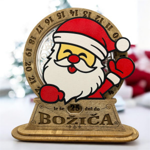 Leseni adventni odštevalnik Božiček